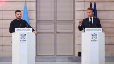 Fransa Cumhurbaşkanı Emmanuel Macron, 26 ülkenin ateşkesin ardından Ukrayna’nın güvenliğinin