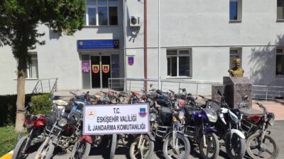 Eskişehir İl Jandarma Komutanlığı ekiplerinin çalışmaları sonucu 2’si motor/şase numarası