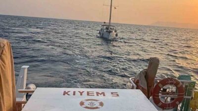 Muğla’nın Fethiye ilçesi açıklarında makine arızası yapan ve içinde 7