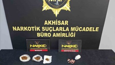 Manisa’nın Akhisar ilçesinde İlçe Emniyet Müdürlüğü Narkotik Suçlarla Mücadele Şube