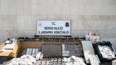 Mersin İl Jandarma Komutanlığı ekipleri, sigara kaçakçılığı ile mücadele kapsamında
