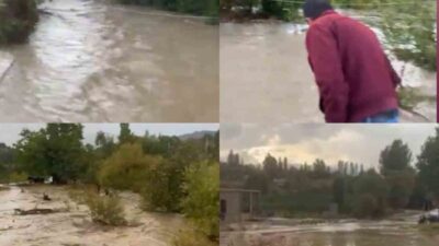 Mersin’in belirli bölgelerinde aylar sonra etkili olan kuvvetli yağmur, dereleri