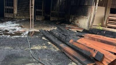 Bursa’nın İnegöl ilçesinde sabah saatlerinde çıkan yangın, bir mobilya imalathanesini