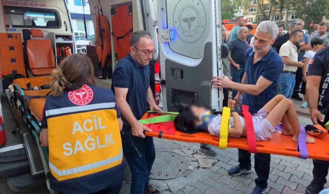 Bursa’nın Orhangazi ilçesinde motosiklet bir çocuğa çarptı. Savrulan motosikletin bir