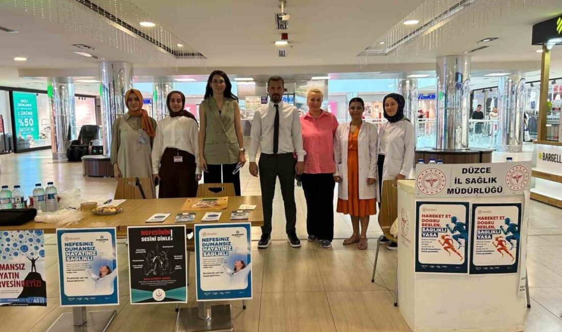 Nefesiniz dumansız, hayatınız sağlıklı olsun etkinliği 9 Eylül Halk Sağlığı Haftası kapsamında farkındalık etkinlikleri düzenlendi. Düzce