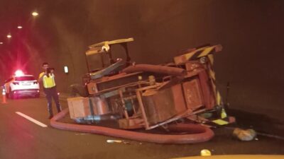 Ordu’da fındık patozunun tünelde devrilmesi sonucu meydana gelen kazada sürücü