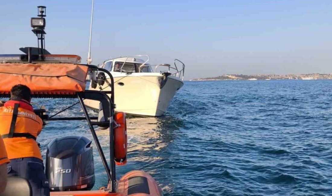 İstanbul Ortaköy önlerinde makine arızası nedeniyle sürüklenen ve içerisinde 1