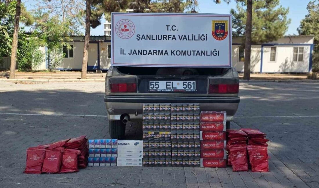 Otomobilden kaçak sigara çıktı Şanlıurfa’nın Eyyübiye ilçesinde jandarma tarafından durdurulan araçtan bin paket gümrük