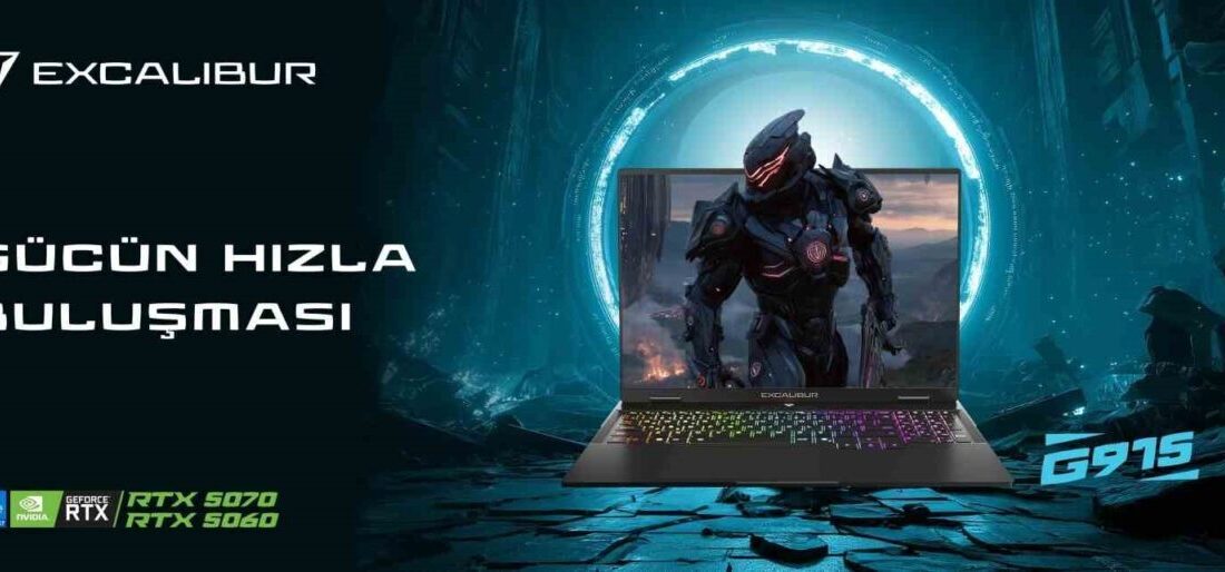 Oyun bilgisayarında ince tasarım, DLSS 4.0 ve RTX5070 deneyimi ile buluştu Excalibur G915 2,3 kg ağırlığı ve 20,5mm inceliği ile oyun