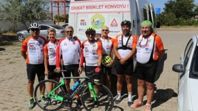 Patnos’a ulaşan gönüllü bisikletli grup, “Türkiye’de Eğitime Destek Olmak İçin