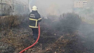 Hatay’ın Samandağ ilçesinde bahçede çıkan yangın, seralara sıçramadan söndürüldü. Yangın,