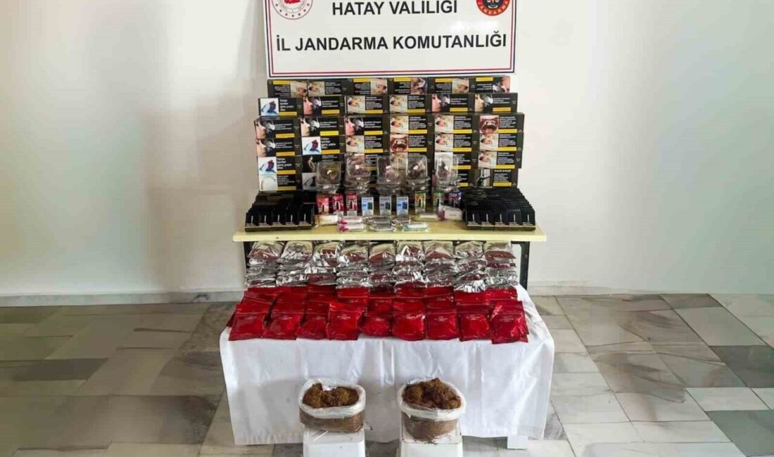Samandağ’da kaçak tütün operasyonu Hatay’da jandarma ekiplerince yapılan kontrollerde makaron ve kaçak tütün ele
