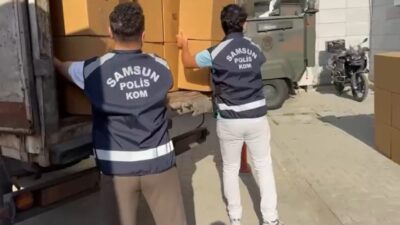 Samsun’da polis tarafından yapılan takip sonucu bir araçta 3 milyon