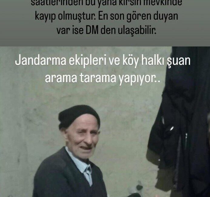 Samsun’un Salıpazarı ilçesinde 84 yaşındaki bir vatandaş kayboldu. Jandarma ve