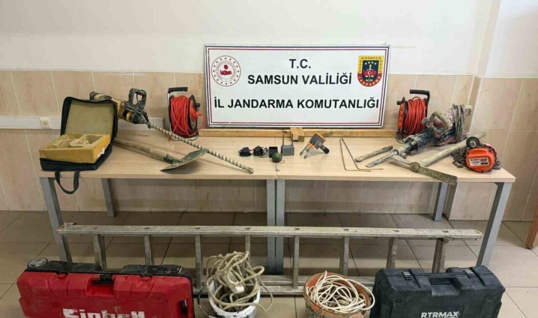 Samsun’da 6 kişi, define için kaçak kazı yaparken jandarma ekipleri