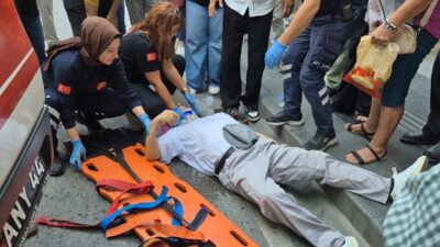 Samsun’un İlkadım ilçesinde motosiklet yayaya çarptı. Meydana gelen kazada yaya