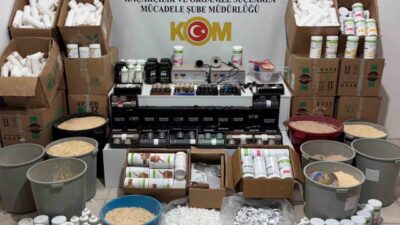 Samsun polisi, sahte zayıflama ve protein tozu imalatı yapan bir