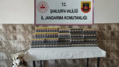 Şanlıurfa’nın Viranşehir ilçesinde jandarma tarafından gerçekleştirilen operasyonda 420 paket gümrük