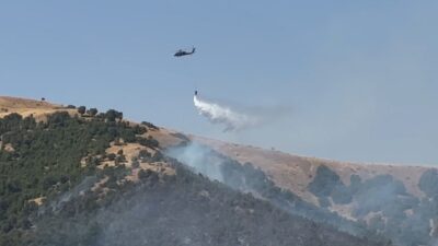 Hakkari’nin Şemdinli ilçesinde başlayan ve rüzgarın etkisiyle hızla yayılan orman