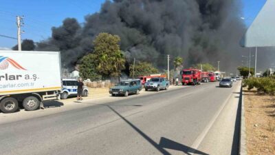 Muğla’nın Seydikemer ilçesindeki kereste deposundaki yangını söndürme çalışmaları devam ediyor.