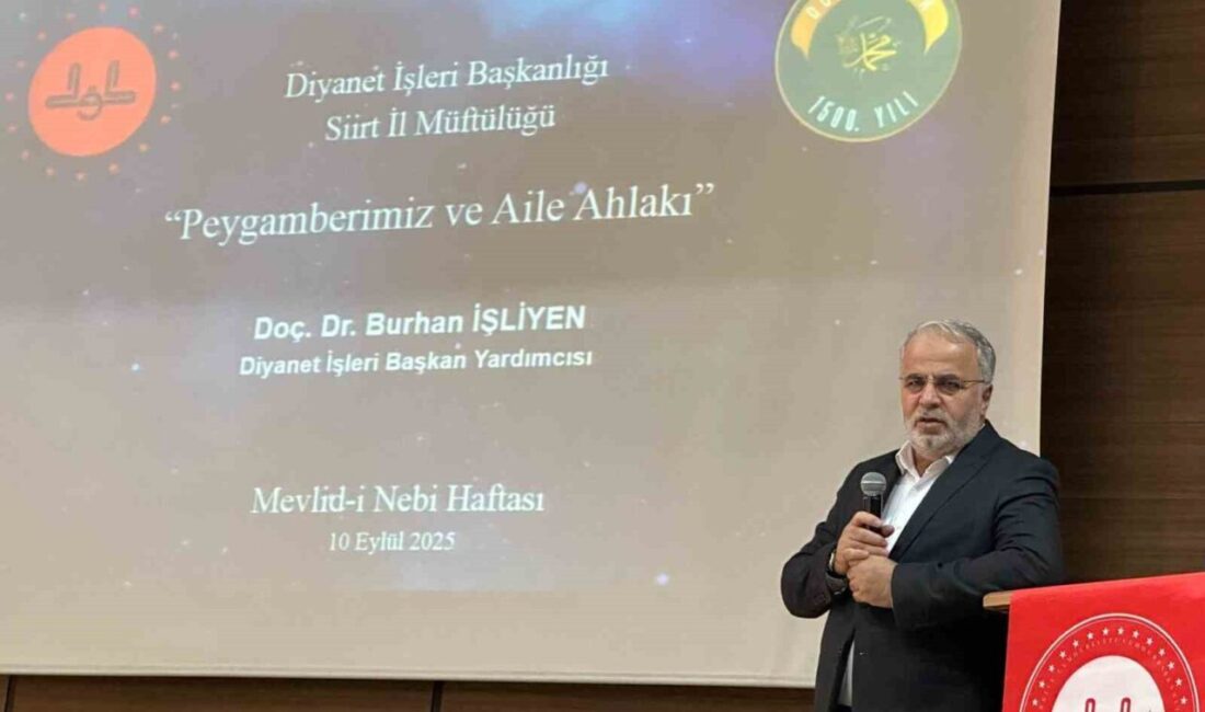 Siirt’te “Hz. Peygamber ve Aile Ahlakı” konulu konferans düzenlendi Mevlid-i Nebi Haftası etkinlikleri kapsamında Siirt İl Müftülüğü tarafından “Hz.