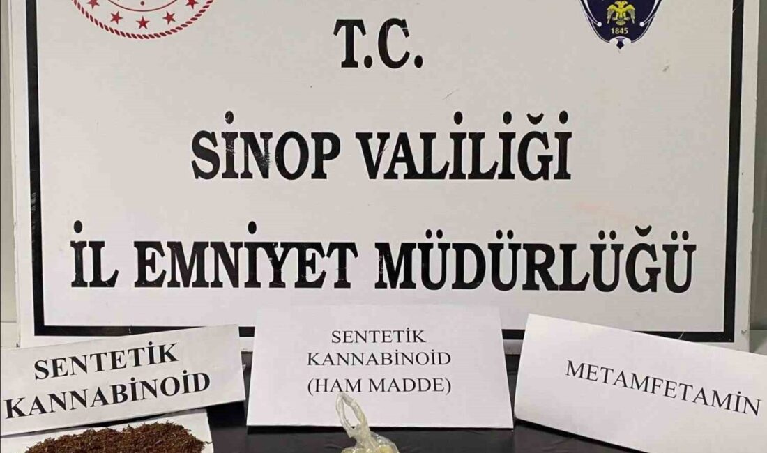 Sinop’un Boyabat ilçesinde düzenlenen uyuşturucu operasyonunda sentetik kannabinoid hammaddesi, bonzai