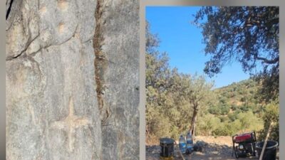 Aydın’ın Söke ilçesinde jandarma ekiplerince düzenlenen operasyonda kaçak kazı yapan