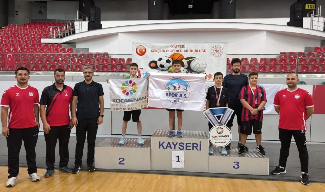 Spor A.Ş.’den Minikler Bölge Takım ve Ferdi Yarışmaları’nda büyük başarı 05-07 Eylül 2025 tarihleri arasında Kayseri’de düzenlenen Masa Tenisi Minikler