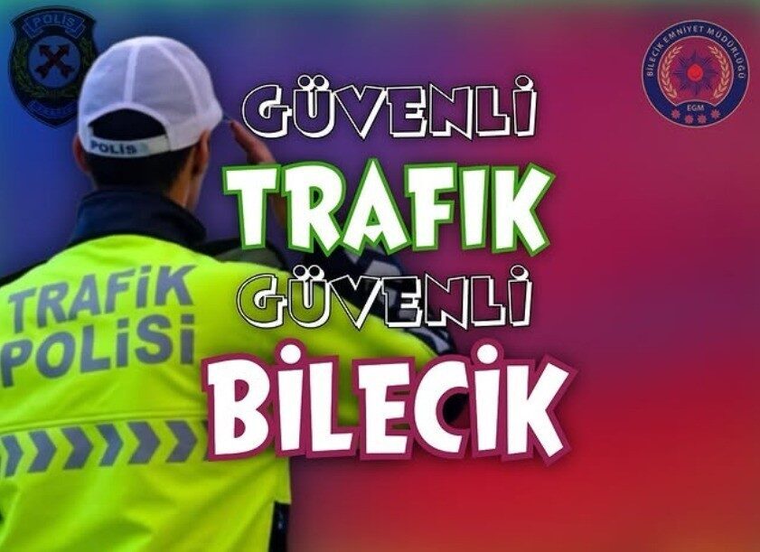 Sürücülere büyük kolaylık Okulların açılmasıyla birlikte artan trafik yoğunluğu nedeniyle Bilecik İl Emniyet