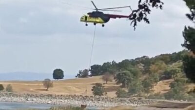 Kütahya’nın Tavşanlı ilçesinde yıldırım düşmesi sonucu çıkan yangın kısa sürede