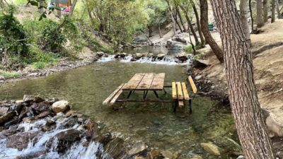 Elazığ’ın Palu ilçesinde bulunan Teke Deresi, serin havası ve doğal