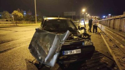Tekirdağ-İstanbul yolu üzerinde Değirmenaltı mevkiinde gece saat 00.10’da meydana gelen