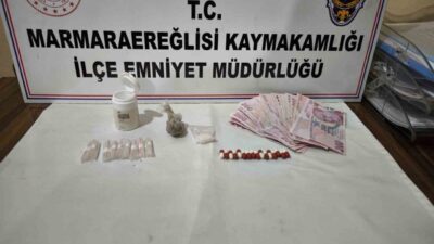 Tekirdağ’ın Marmaraereğlisi ilçesinde polis ekiplerinin düzenlediği uyuşturucu operasyonunda bir şüpheli