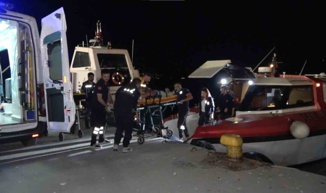 Tekne kazasında yaralanan şahıs deniz ambulansı ile getirildi İstanbul’un Adalar ilçesi Büyükada’da gece saatlerinde bir tekne kıyaya oturdu.