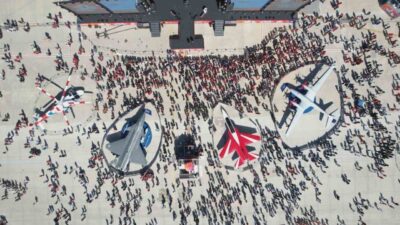 Milli teknoloji hamlesinin en büyük sahnesi TEKNOFEST’in etkinlik alanı havadan