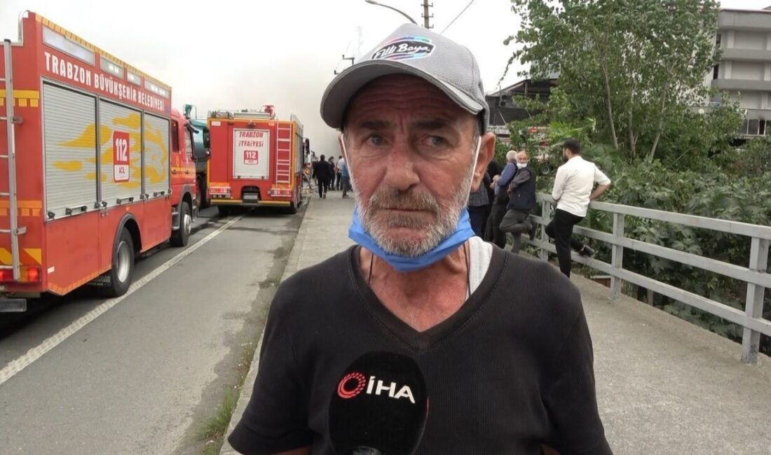 Trabzon’un Akçaabat ilçesinin Darıca mahallesinde ’Deppo’ isimli alışveriş merkezindeki yangının