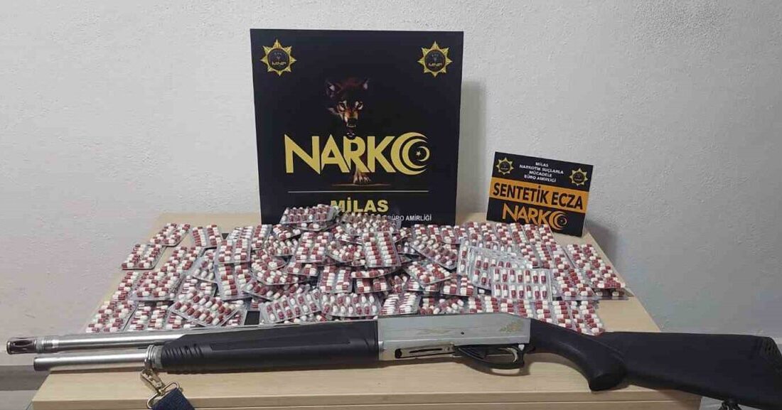 Muğla Emniyet Müdürlüğü ekipleri tarafından Milas ilçesinde gerçekleştirilen uyuşturucu operasyonunda