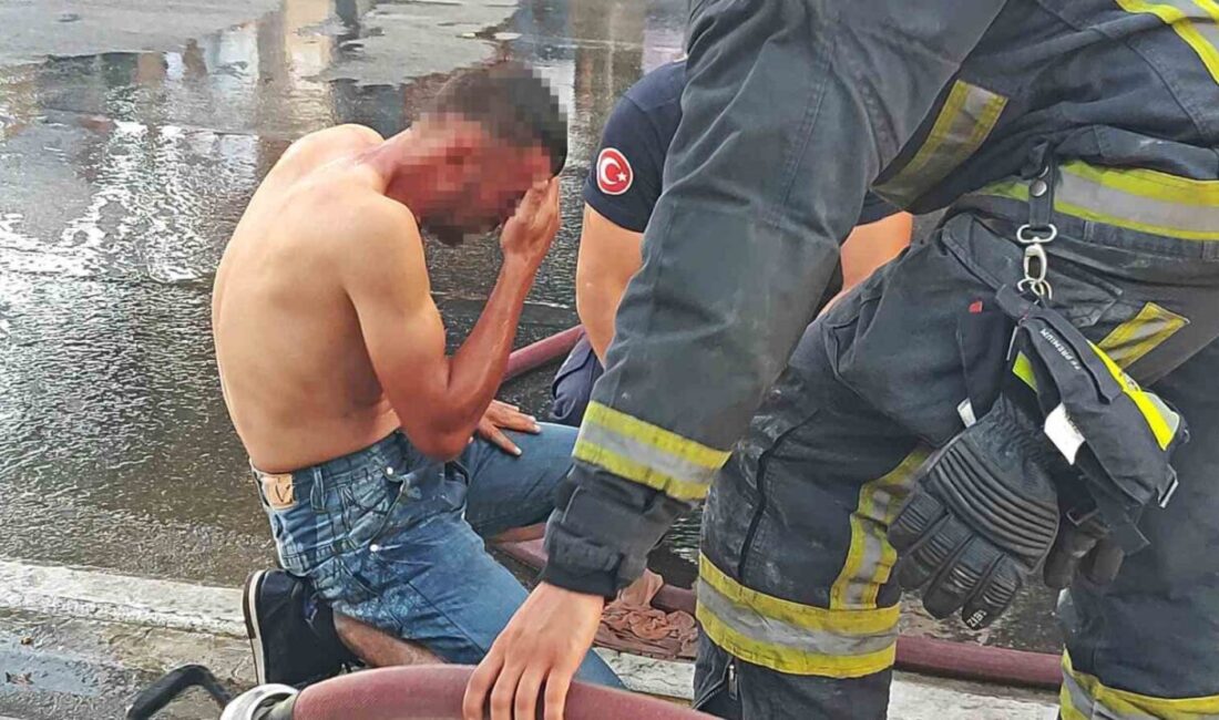 Antalya’da üzerine benzin dökerek kendisini yakacağını söyleyen genç, itfaiye ekiplerini
