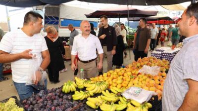 Adıyaman Valisi Osman Varol, Turgut Reis Mahallesi’nde kurulan semt pazarını