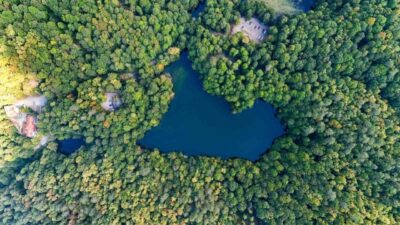 Bolu’nun doğal güzellikleriyle ünlü Yedigöller Milli Parkı, sonbaharın gelmesi ile