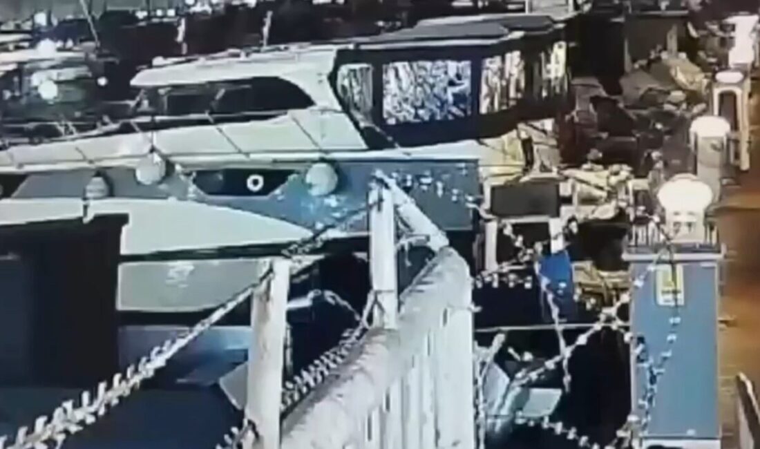 Pendik Marina’da 3 kişinin bulunduğu teknede halat kopması sonucu kaza