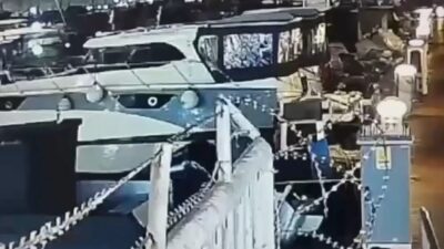 Pendik Marina’da 3 kişinin bulunduğu teknede halat kopması sonucu kaza