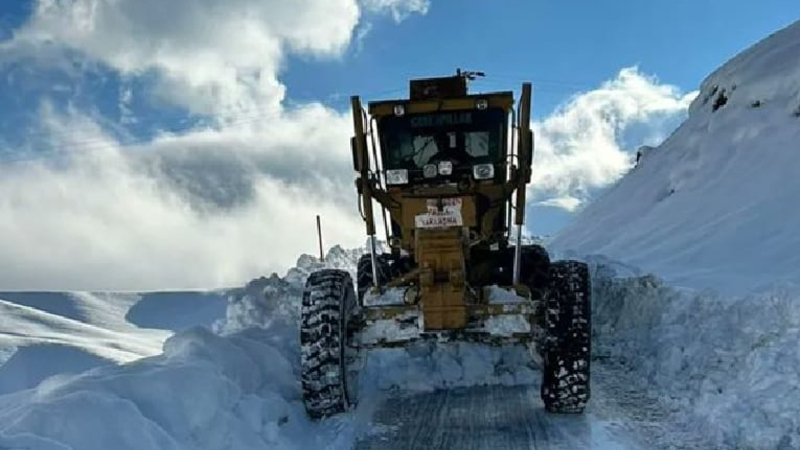 Van’da etkili olan kar yağışı nedeniyle ulaşıma kapanan 102 yerleşim