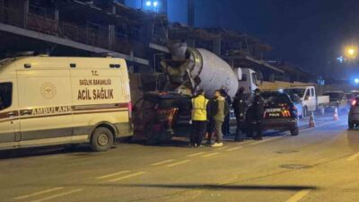 İstanbul Arnavutköy’de, çalışır vaziyetteki beton mikserinin temizliğini yaptığı sırada içerisine