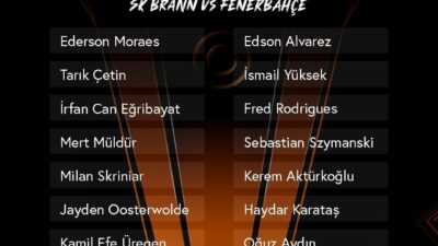 Fenerbahçe’nin UEFA Avrupa Ligi 6. haftasında yarın Norveç ekibi Brann