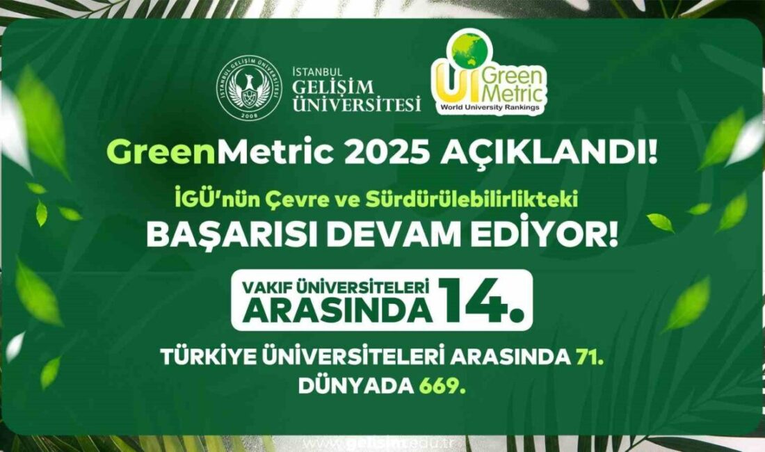 “UI GreenMetric Dünya Üniversite Sıralaması 2025” sonuçları açıklandı. Çevresel sürdürülebilirlik