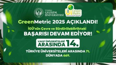 “UI GreenMetric Dünya Üniversite Sıralaması 2025” sonuçları açıklandı. Çevresel sürdürülebilirlik