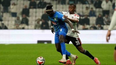 Beşiktaş’ın Portekizli savunmacı Tiago Djalo, Çaykur Rizespor maçında sarı kart