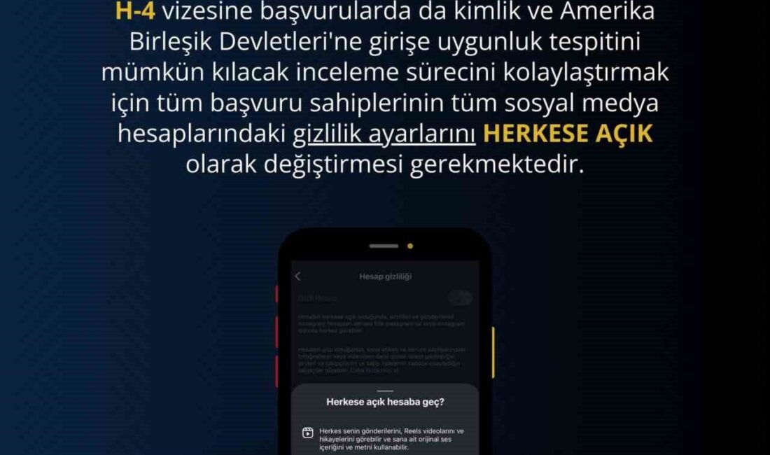 Amerika Birleşik Devletleri’nin (ABD) Ankara Büyükelçiliği, vize başvurusu yapacak kişilerin