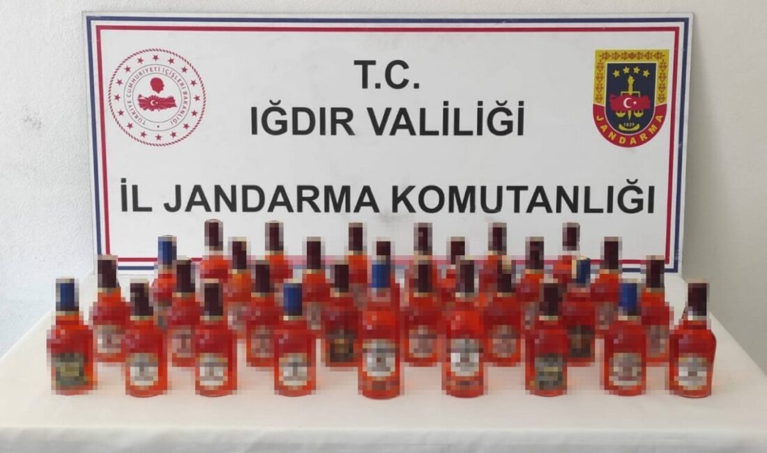 Iğdır’da kargo kutuları içerisinde toplam 40 litre kaçak viski ele